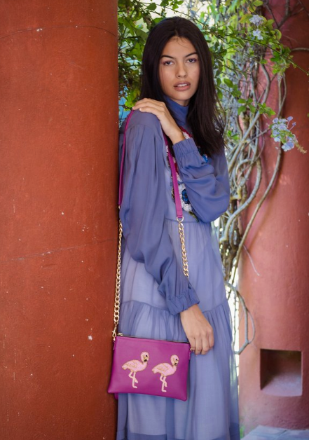 Image Title Tea & Tequila Holbox Pink Flamingo Bag